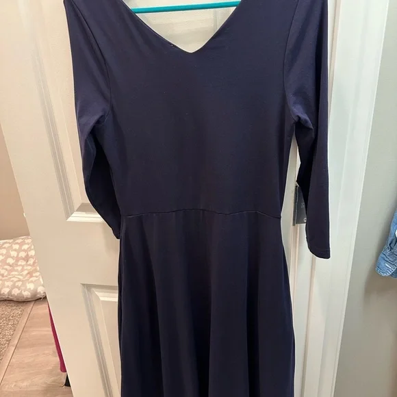 Pact Navy 3/4 Sleeve Midi Dress - Picture 6 of 7